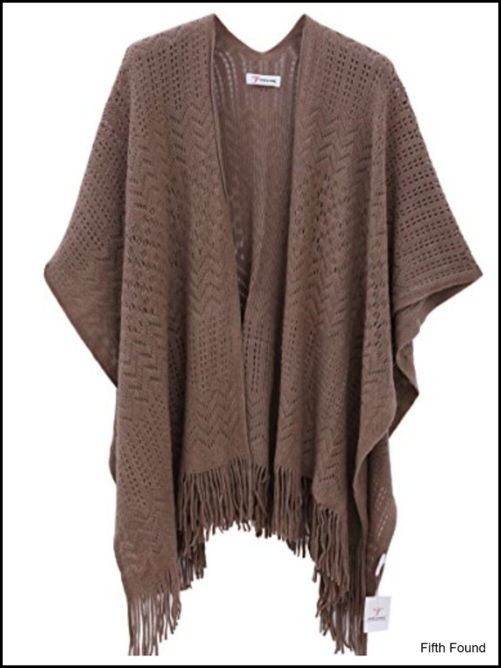Knit Shawl Wrap Fringe Poncho Cardigan Cape Soft Acrylic